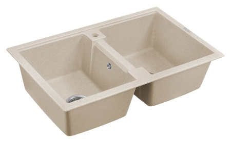 Кухонная мойка Paulmark TANDEM 80/2 PM238150-BE 80х50 цвет бежевый